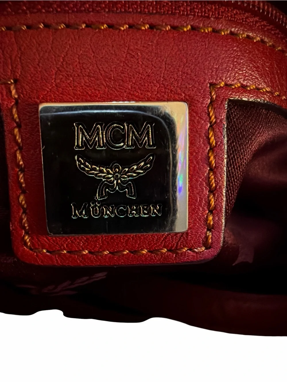 MCM Red Leather‎ Shoulder Bag